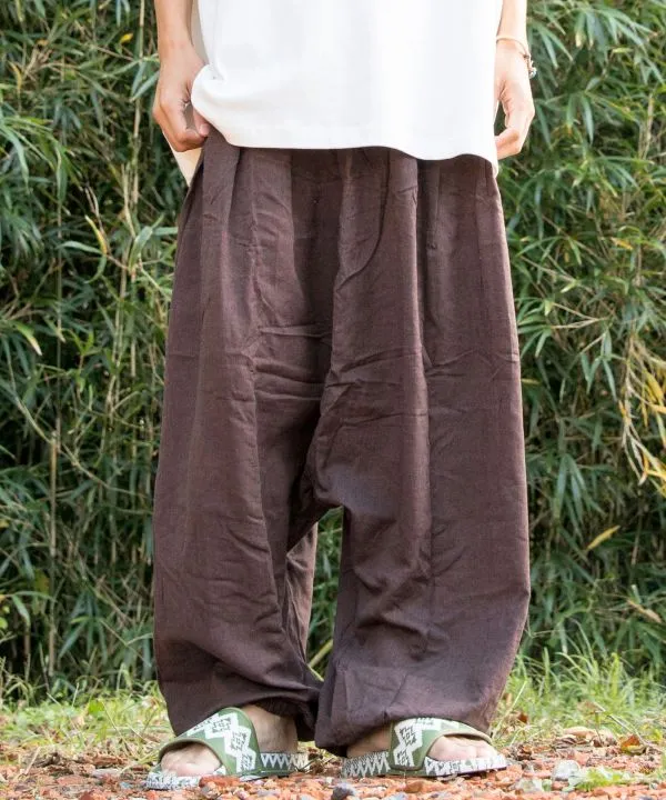 Plain Drawstring Unisex Harem Pants