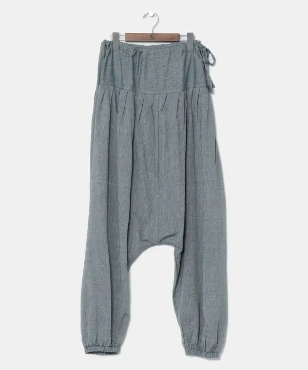 Plain Drawstring Unisex Harem Pants