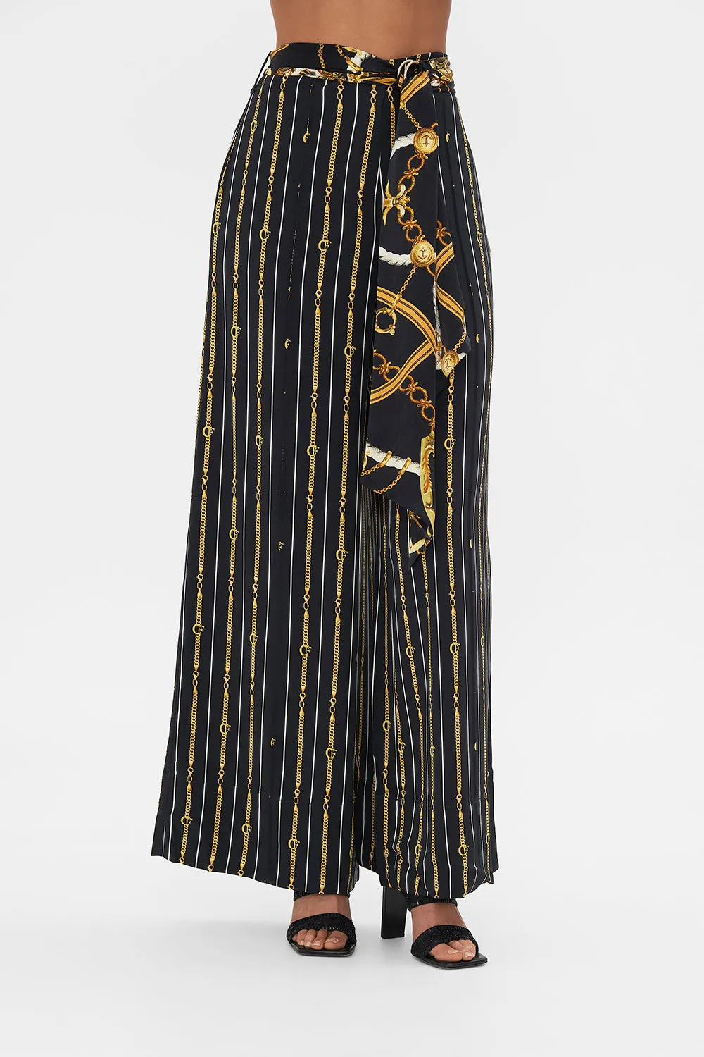 SCARF BELT WIDE LEG PANT COAST TO COAST