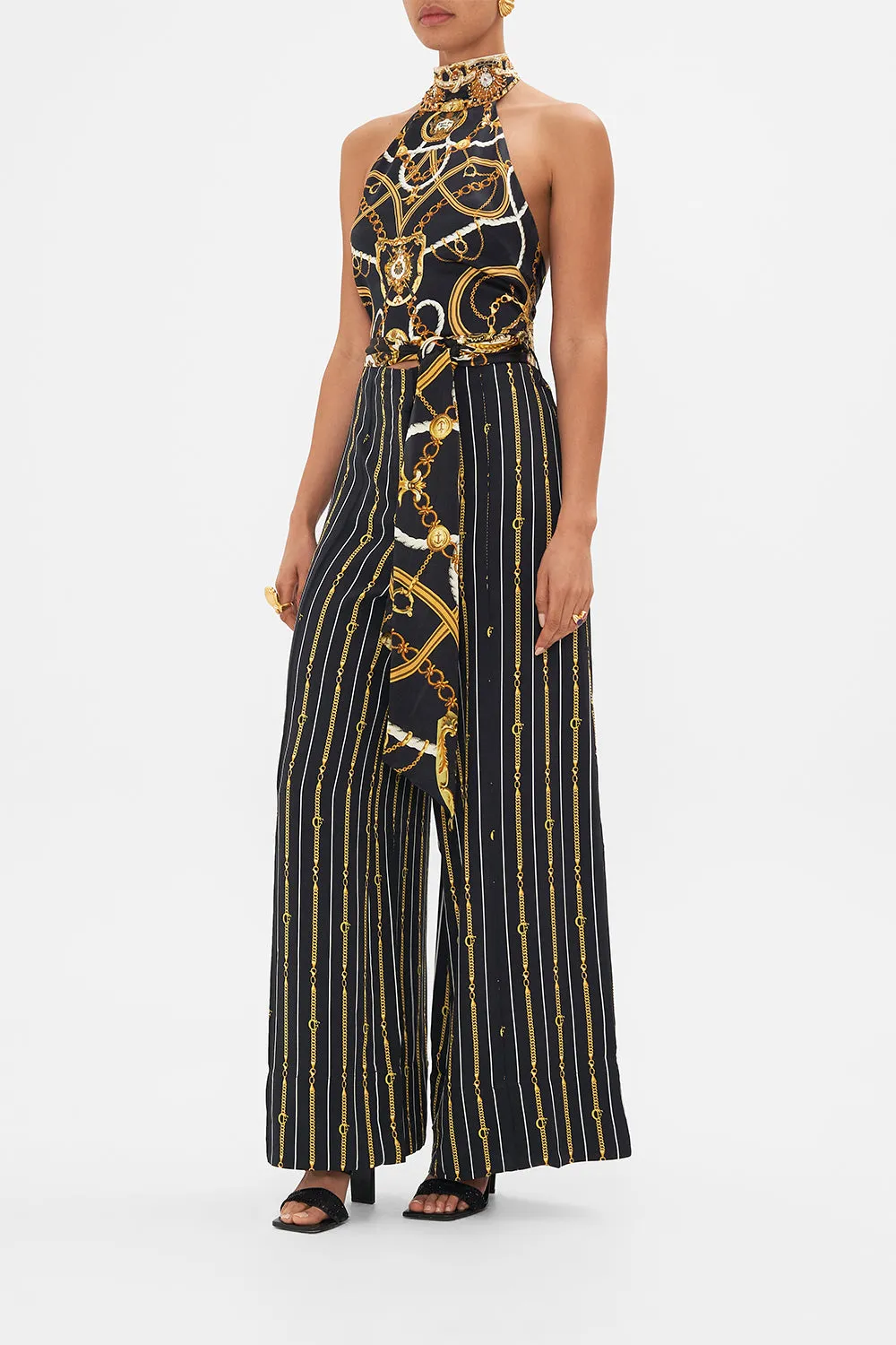 SCARF BELT WIDE LEG PANT COAST TO COAST