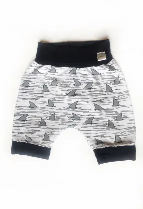 Shark Harem Shorts, Grow-With-Me