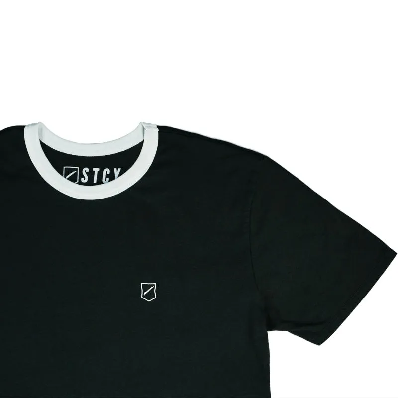 SHIELD RINGER TEE / BLACK