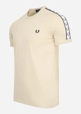 Taped ringer t-shirt - oatmeal