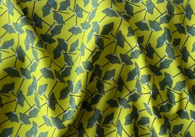 Tumbling Ginkgo Leaves Stretch Silk Charmeuse (Made in Italy)