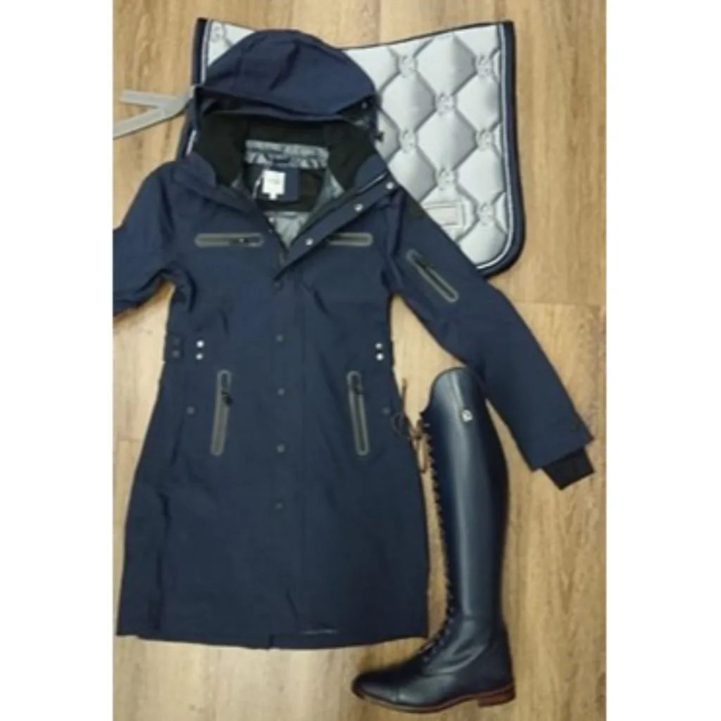 UHIP Mid Length Water Repellent Trench Coat DARK BLUE