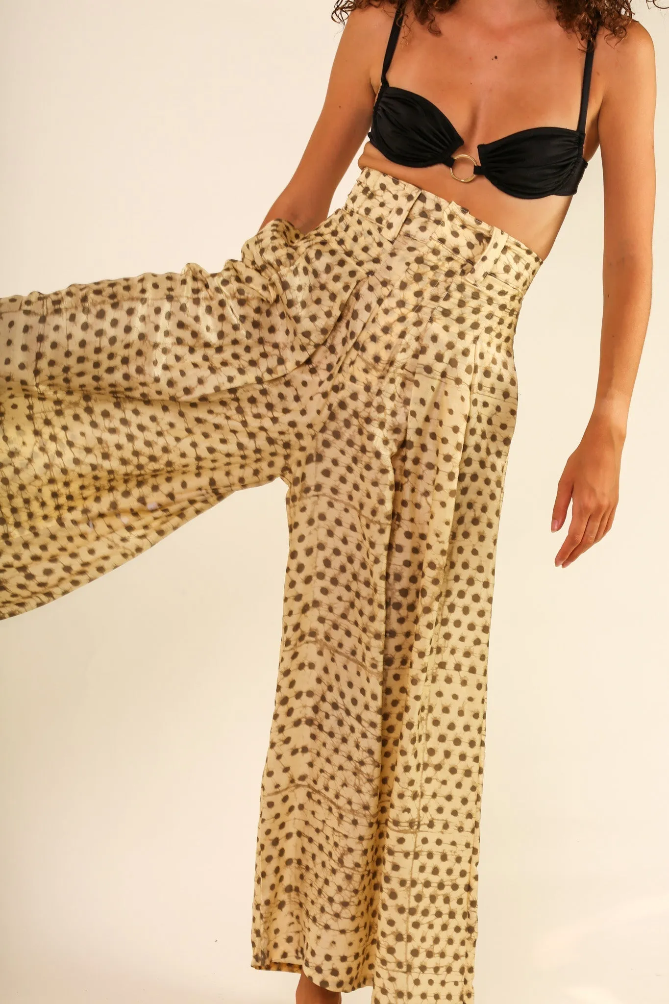 WIDE LEG SILK PANTS PENNY