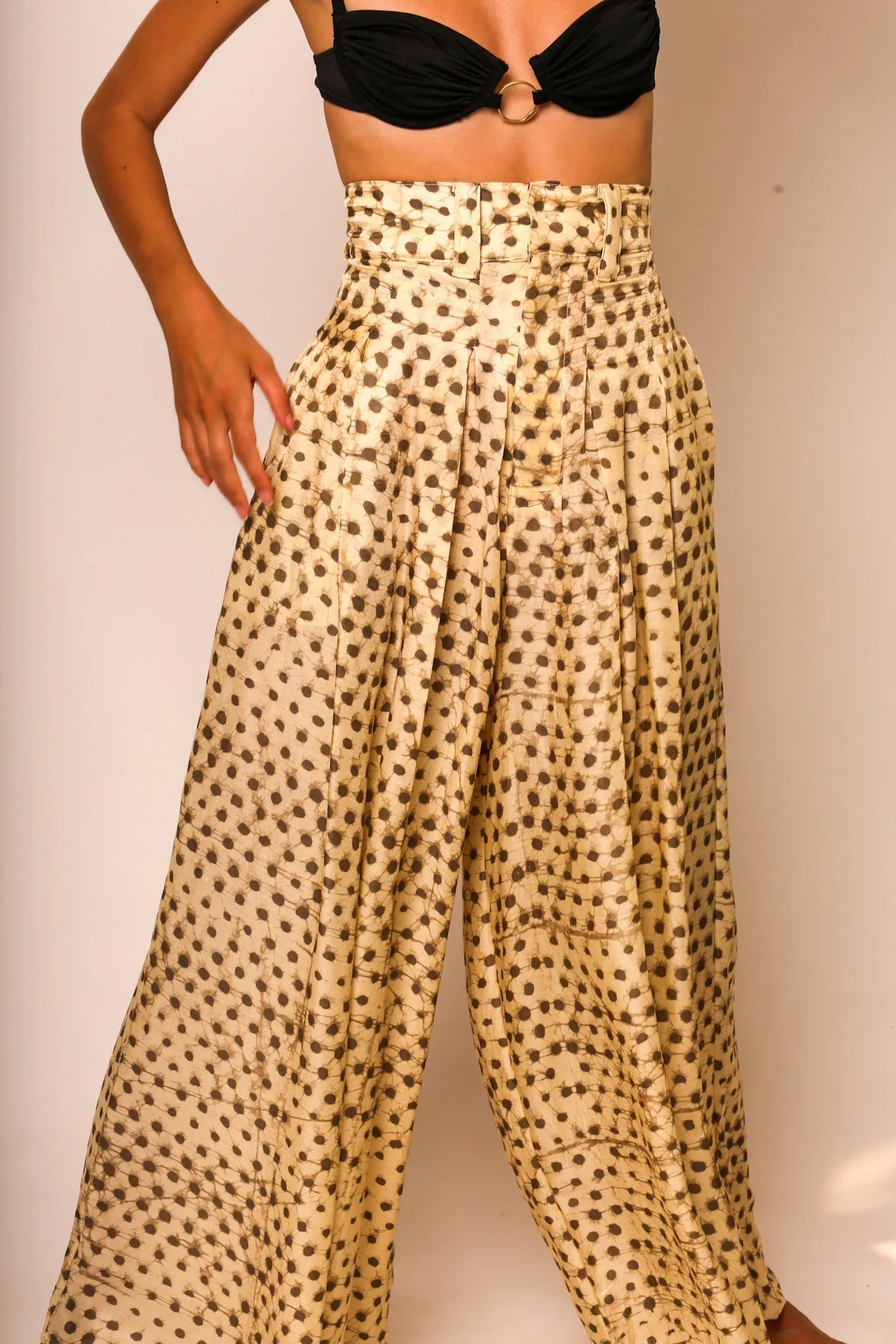 WIDE LEG SILK PANTS PENNY