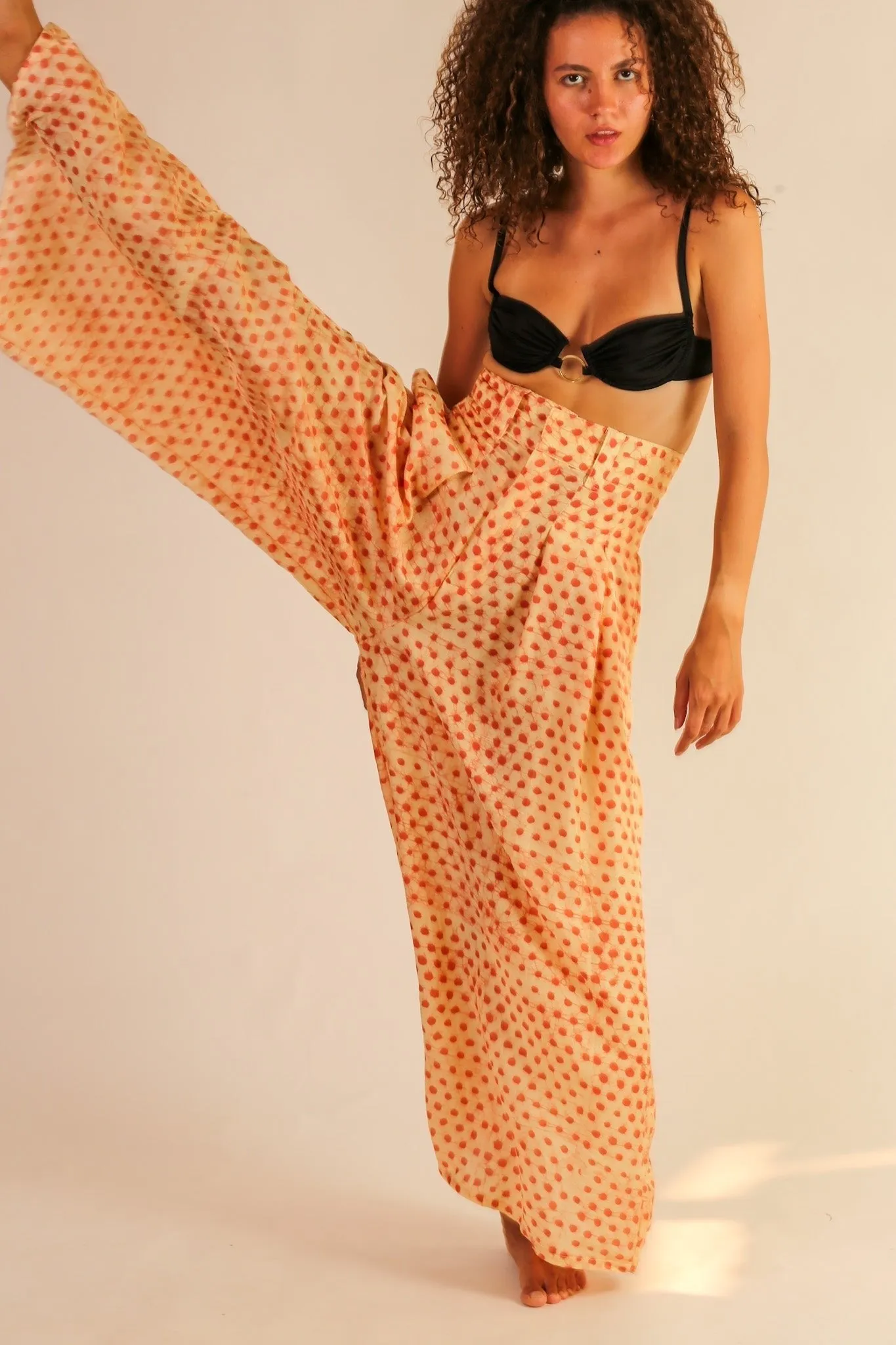 WIDE LEG SILK PANTS PENNY