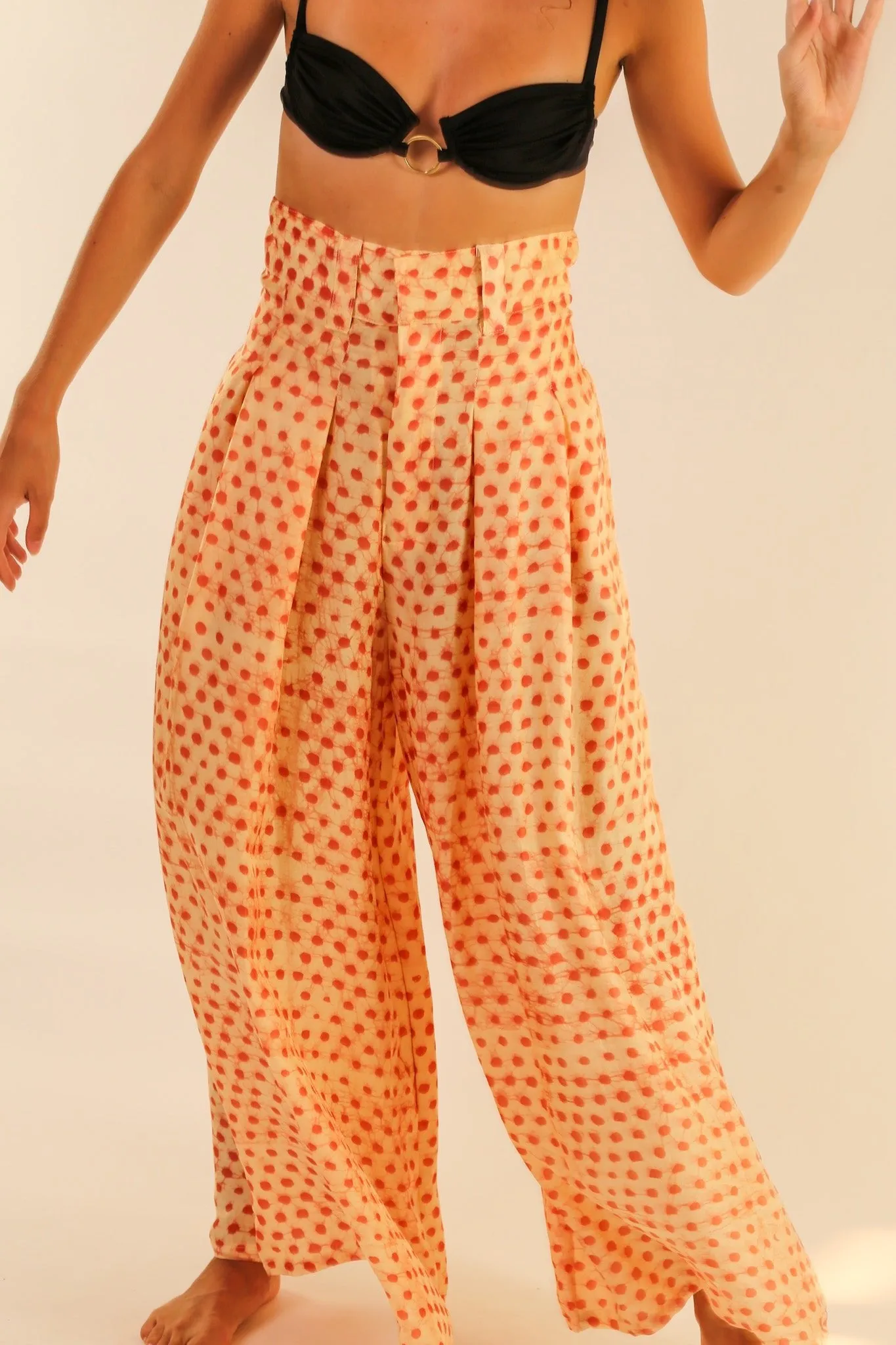 WIDE LEG SILK PANTS PENNY