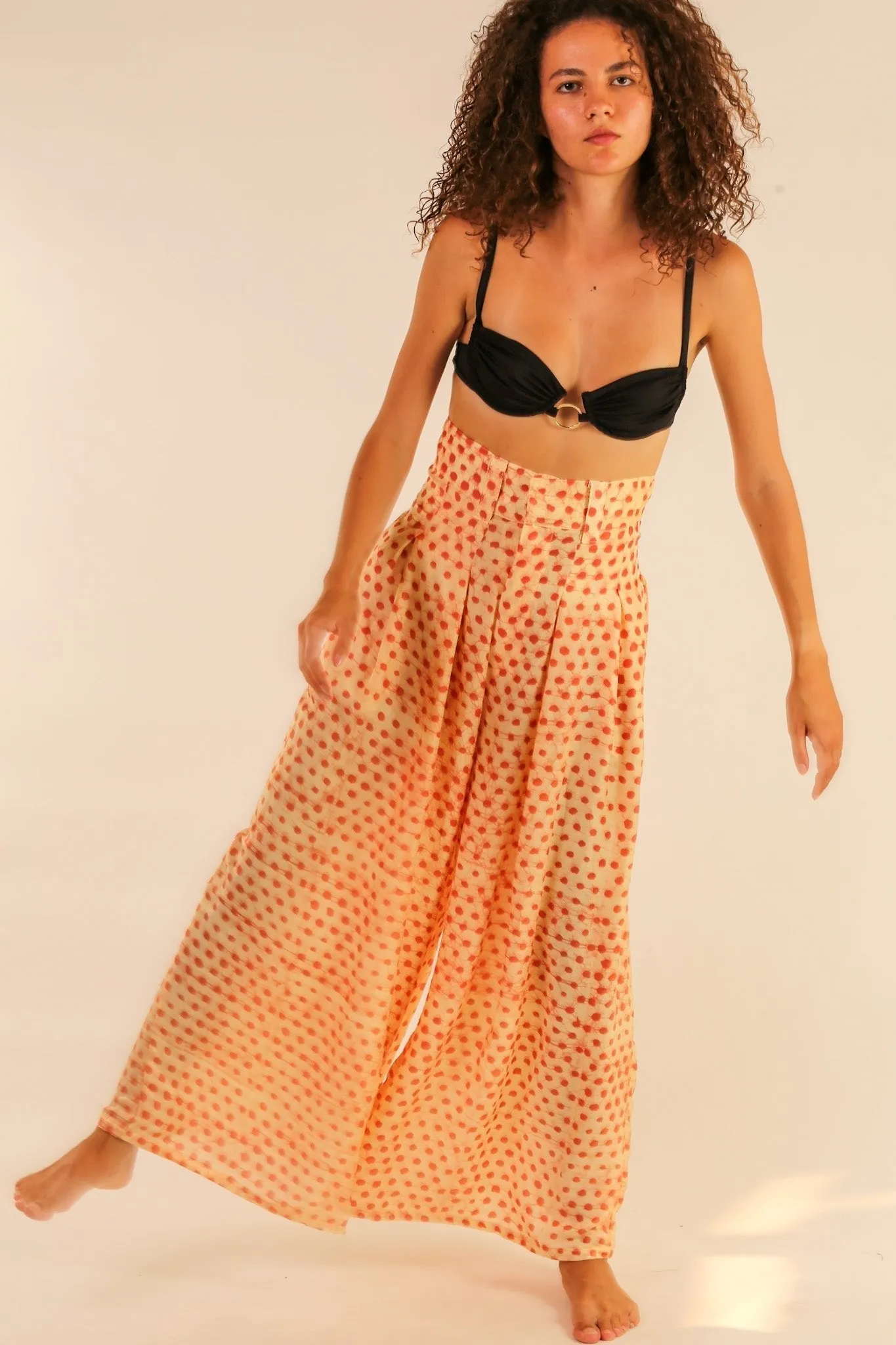 WIDE LEG SILK PANTS PENNY