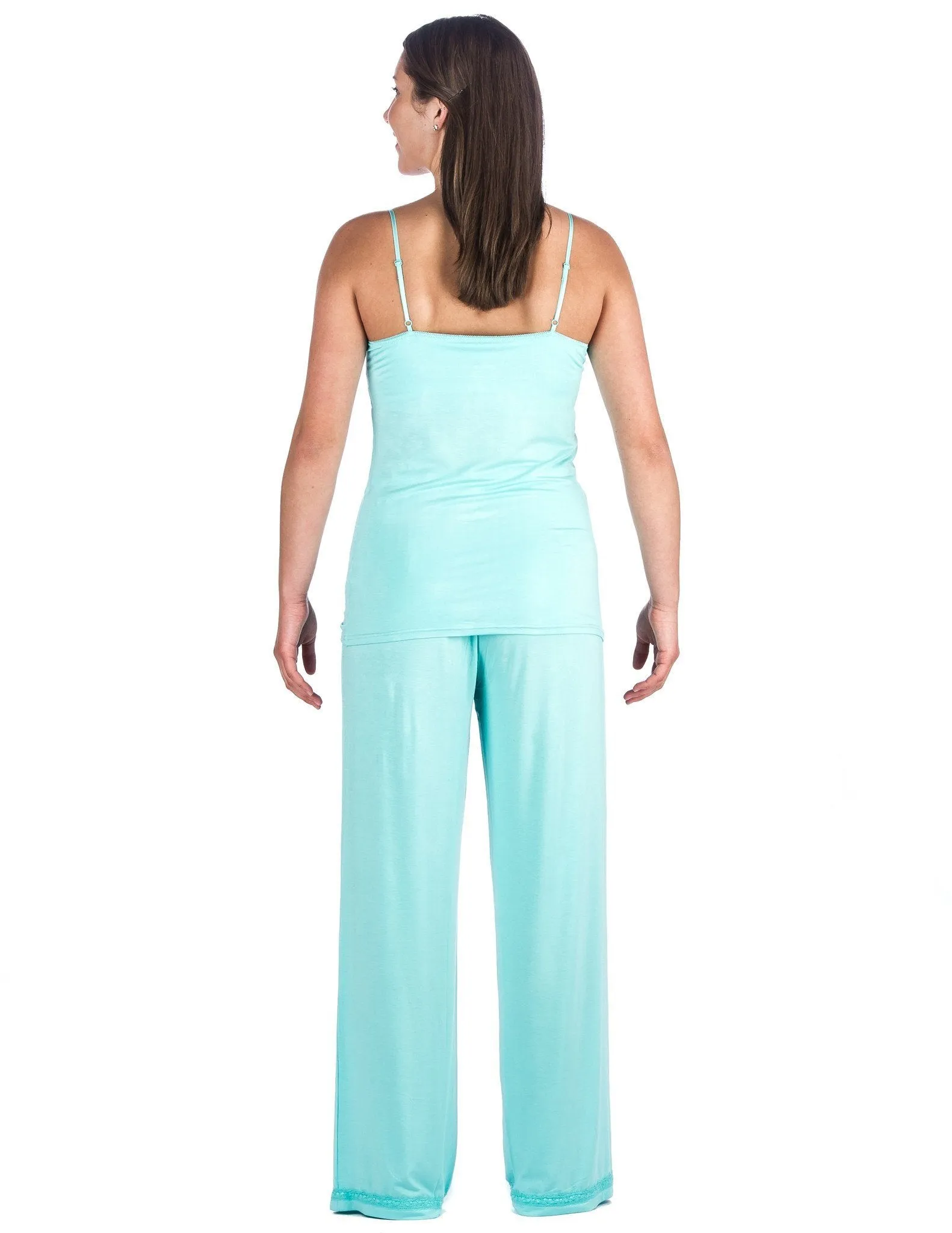 Women's Cool Knit Camisole Lounge Set - Aqua