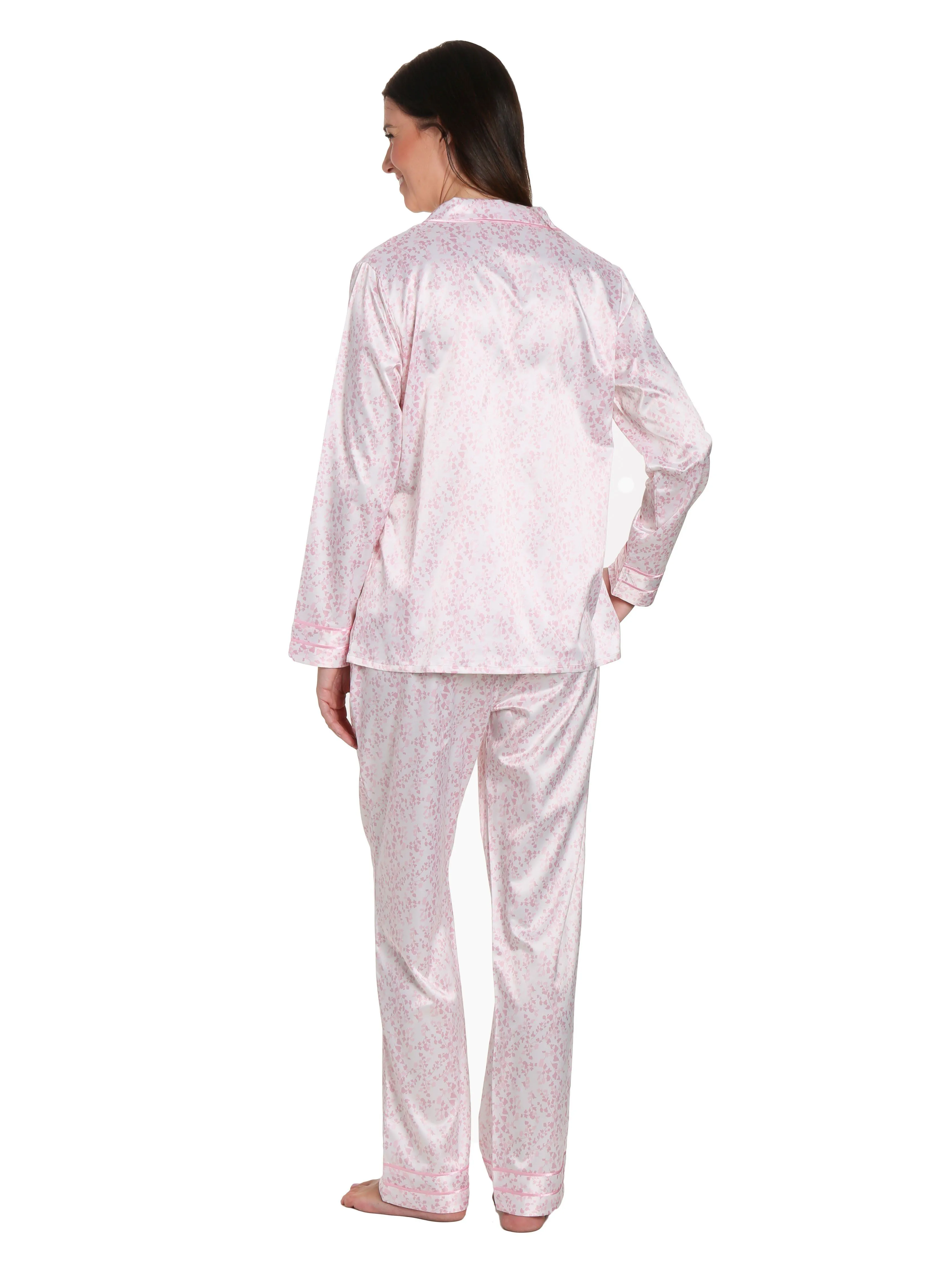 Women's Printed Classic Satin Pajama Set