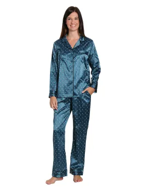 Women's Printed Classic Satin Pajama Set