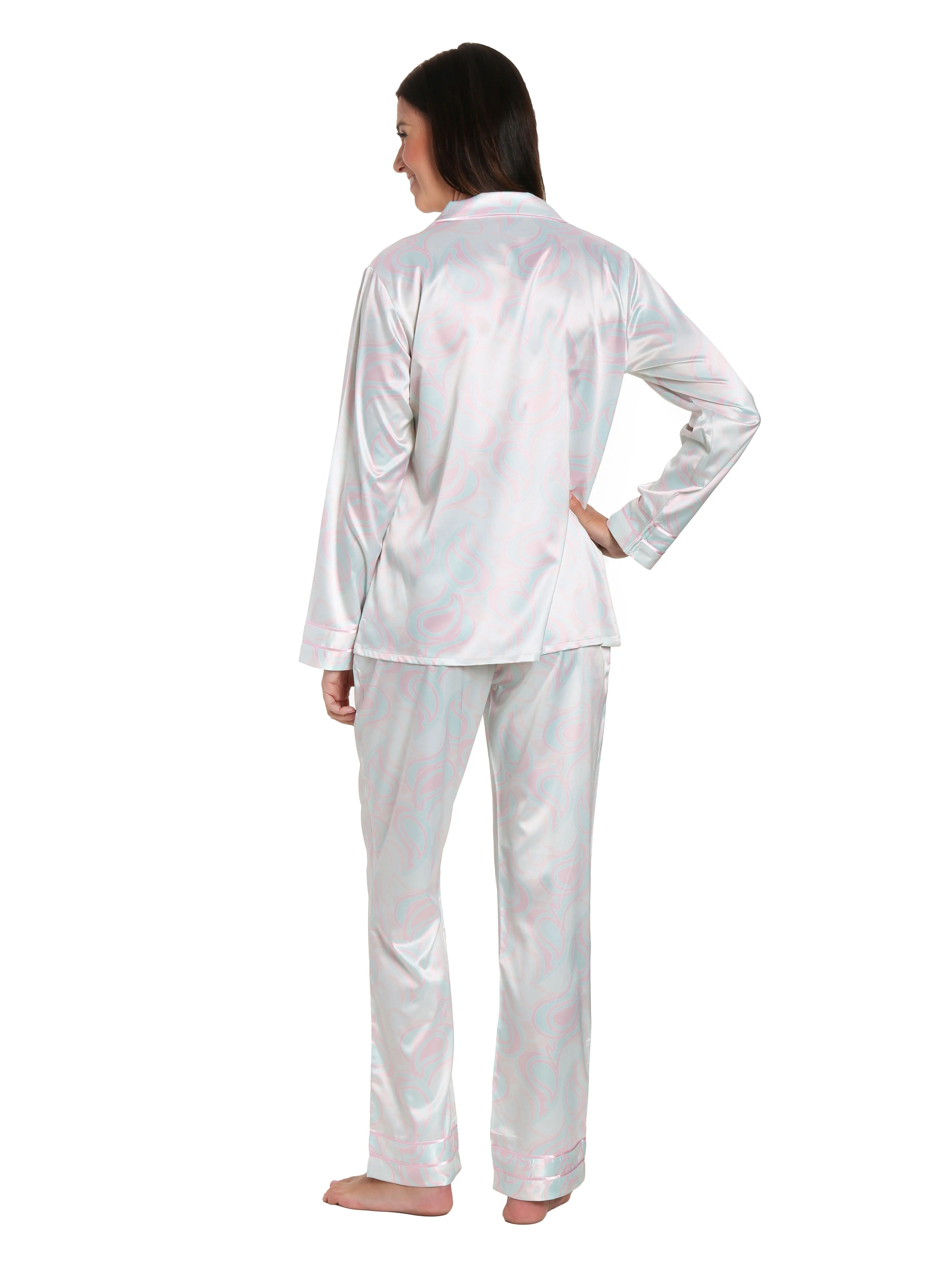 Women's Printed Classic Satin Pajama Set