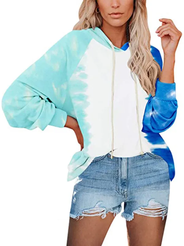 Women's Vibrant Tie Dye Hoodie With Drawstring Feature